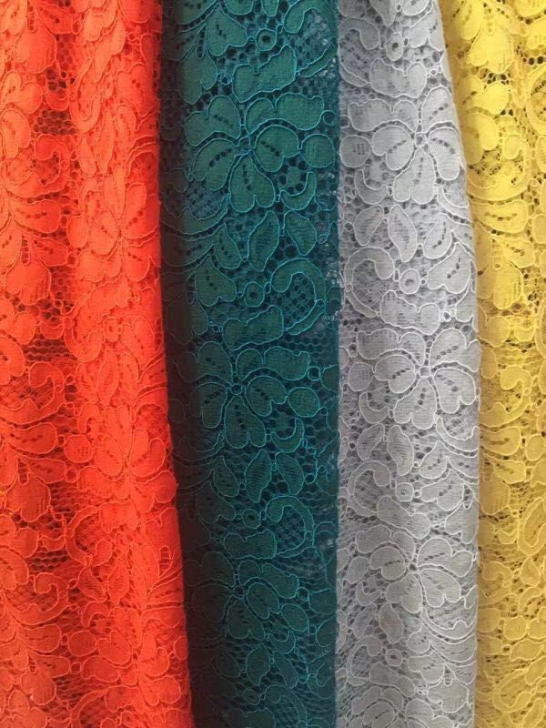 2016 latest heavy poly guipure lace fabric